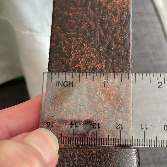 LEVIS BROWN LEATHER VINTAGE RETRO BELT UNISEX Size S 30-32” - Picture 8 of 8